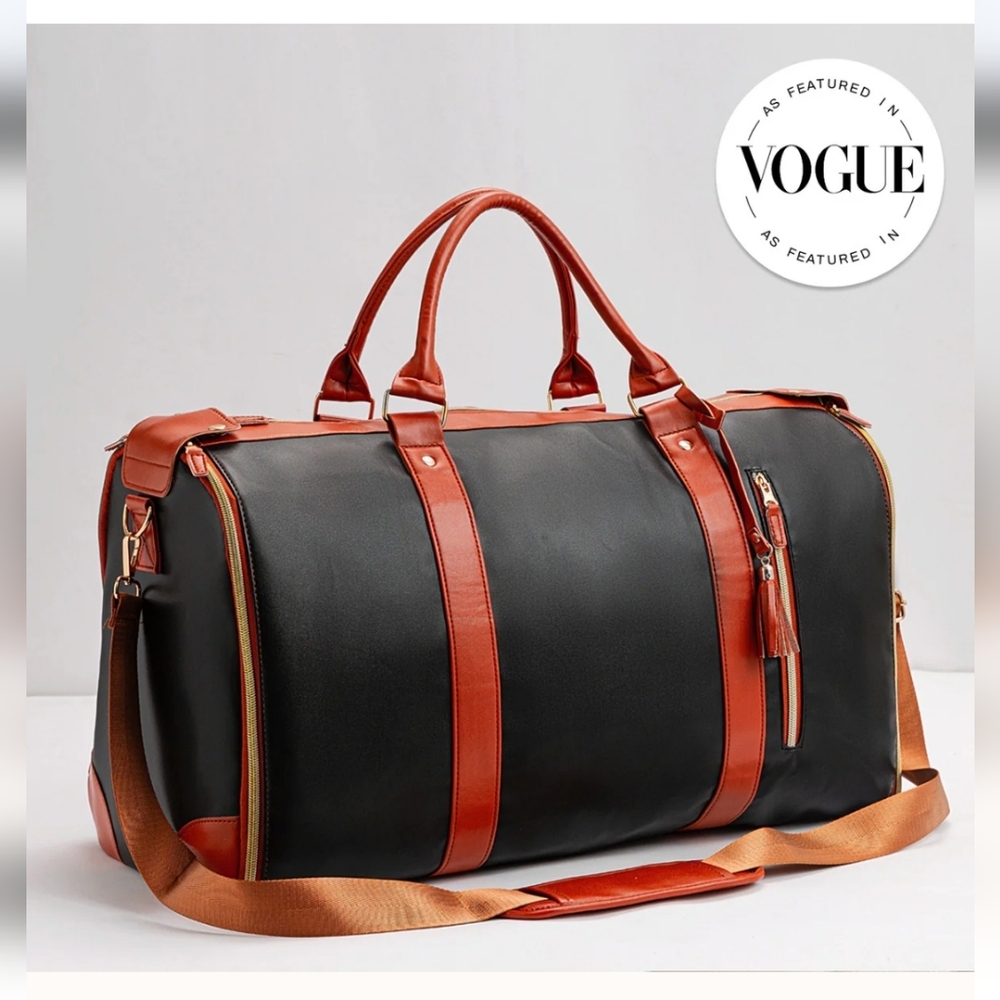 Elegant Black and Brown Travel Bag